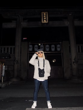 「NIKE(ナイキ)のアイテム(ショルダーバッグ)」を使った、クワモトユウさん(メンズ・167cm)の冬コーディネート