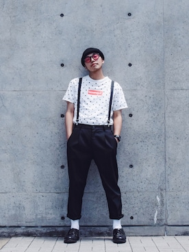 「GIGGER（ギガ）のアイテム」を使った、クワモトユウさん（メンズ・167cm）の夏コーディネート