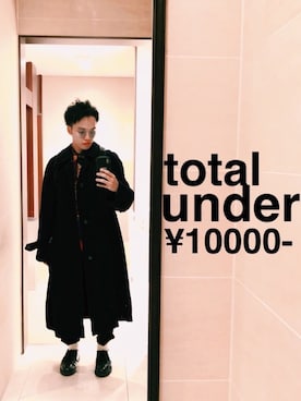 「アイテム（ステンカラーコート）」を使った、クワモトユウさん（メンズ・167cm・20代）の秋コーディネート