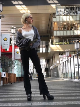 「ENVYM（アンビー）のアイテム（ブルゾン）」を使った、envym_sakuraさん（レディース・163cm）の冬コーディネート