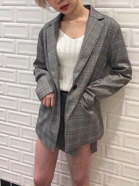 「ENVYM（アンビー）のアイテム（ジャケット/アウター）」を使った、envym_sakuraさん（レディース・163cm）の春コーディネート
