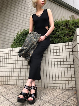 「ENVYM（アンビー）のアイテム（ワンピース/ドレス）」を使った、envym_sakuraさん（レディース・163cm）の春コーディネート