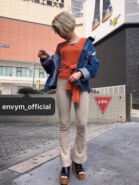 「ENVYM（アンビー）のアイテム」を使った、envym_sakuraさん（レディース・163cm）の春コーディネート