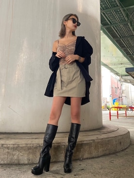 「アイテム（キャミソール）」を使った、envym_sakuraさん（レディース・163cm）の秋コーディネート