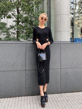 「ENVYM（アンビー）のアイテム（ワンピース/ドレス）」を使った、envym_sakuraさん（レディース・163cm）の秋コーディネート