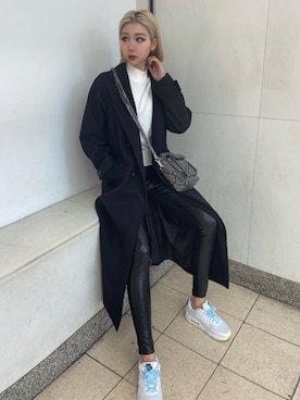 「ENVYM（アンビー）のアイテム（パンツ）」を使った、envym_sakuraさん（レディース・163cm）の冬コーディネート