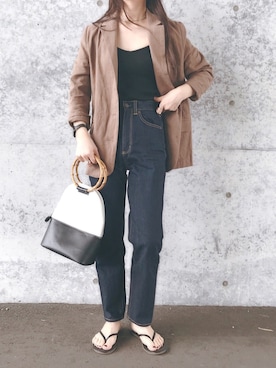 「TKEES（ティキーズ）の＜TKEES（ティキーズ）＞ トング サンダル◆（サンダル）」を使った、sonさん（レディース・157cm）の夏コーディネート