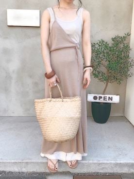 「LOWRYS FARM（ローリーズファーム）のヘンケイバングル　831862（バングル/リストバンド）」を使った、sonさん（レディース・158cm）の夏コーディネート