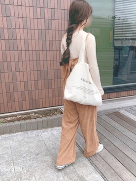 「ISOOK（アイスー）のアイテム（オールインワン・サロペット）」を使った、sonさん（レディース・158cm）の秋コーディネート