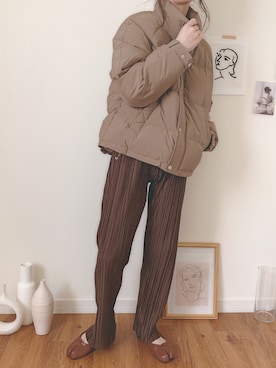 「ISOOK（アイスー）のアイテム（パンツ）」を使った、sonさん（レディース・158cm）の冬コーディネート