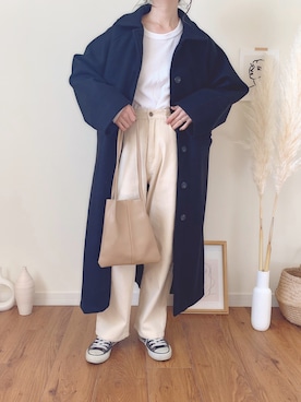 「DHOLIC（ディーホリック）のアイテム（ダウンジャケット/コート）」を使った、sonさん（レディース・158cm）の冬コーディネート