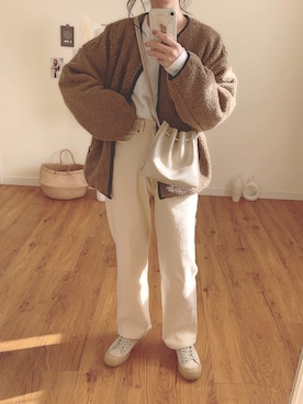 「Chaco closet（チャコ クローゼット）のアイテム（ジャケット/アウター）」を使った、sonさん（レディース・158cm）の冬コーディネート