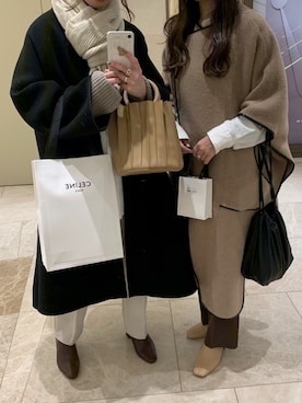 「TODAYFUL（トゥデイフル）のアイテム（その他アウター）」を使った、sonさん（レディース・158cm）の冬コーディネート