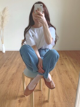 「アイテム（バレエシューズ）」を使った、sonさん（レディース・159cm）の春コーディネート