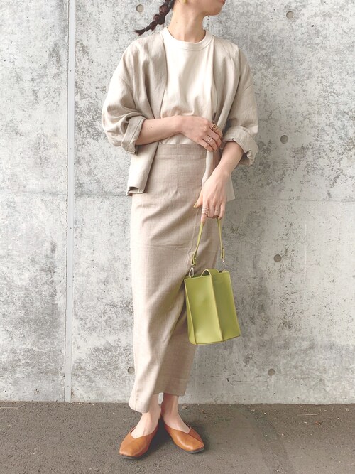 IENA（イエナ）の「リネンキャンバスボレロジャケット◇（ノーカラー