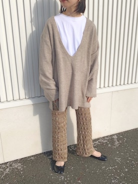 「DONOBAN（ドノバン）のアイテム（シューズ）」を使った、sonさん（レディース・159cm）の冬コーディネート