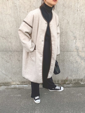 「RETRO GIRL（レトロガール）のアイテム（その他アウター）」を使った、sonさん（レディース・159cm）の冬コーディネート