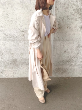 「CLANE（クラネ）のアイテム（スラックス）」を使った、sonさん（レディース・159cm）の冬コーディネート