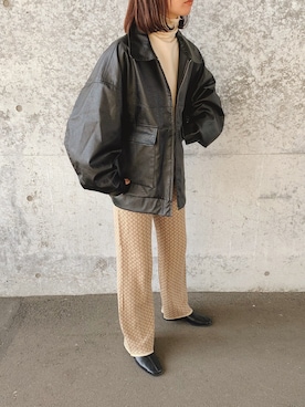 「apres jour mignon（アプレジュールミニョン）のアイテム（ジャケット/アウター）」を使った、sonさん（レディース・159cm）の冬コーディネート