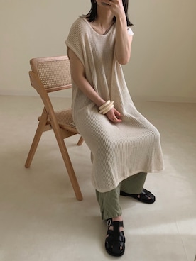 「CLANE（クラネ）のアイテム（キャミソール）」を使った、sonさん（レディース・159cm）の春コーディネート
