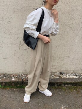 「CLANE（クラネ）のアイテム（ベルト）」を使った、sonさん（レディース・159cm）の春コーディネート