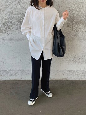 「RETRO GIRL（レトロガール）のセミフレアパンツ（その他パンツ）」を使った、sonさん（レディース・159cm）の春コーディネート