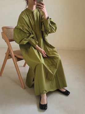 「アイテム（シャツワンピース）」を使った、sonさん（レディース・159cm）の春コーディネート