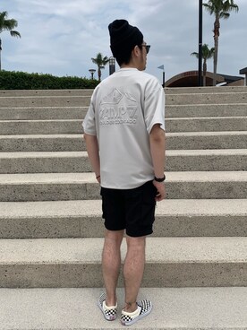 「CAMP7（キャンプセブン）のアイテム（パンツ）」を使った、rrrhiroshimaさん（メンズ・180cm）の春コーディネート