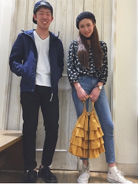 「G-（ジー）のアイテム」を使った、おだりささん（レディース・174cm）の冬コーディネート