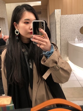 「アイテム（ピアス（両耳用））」を使った、rina さん（レディース・164cm・20代）の冬コーディネート