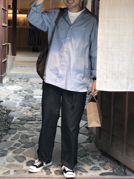 「Scye（サイ）のアイテム（シャツ/ブラウス）」を使った、モジャ男さん（メンズ・172cm）の夏コーディネート