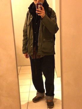 「アイテム（ブルゾン）」を使った、モジャ男さん（メンズ・172cm・30代）の秋コーディネート