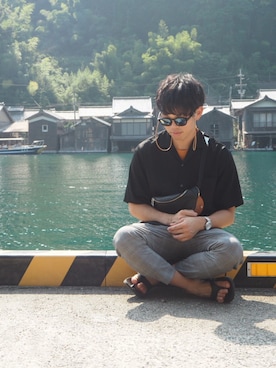 「Hender Scheme（エンダースキーマ）のアイテム（その他）」を使った、ヤハウェさん（メンズ・173cm）の夏コーディネート