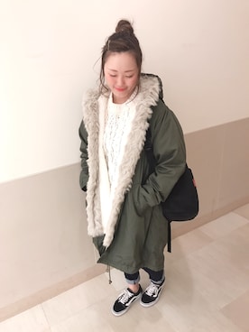 「モールニット」｜こながたさん（レディース・158cm）の秋コーディネート