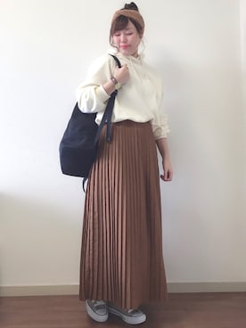 「Green　Parks（グリーンパークス）のアイテム（パーカー）」を使った、こながたさん（レディース・158cm）の冬コーディネート
