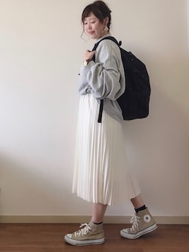 「Handmade（ハンドメイド）のアイテム（アクセサリー）」を使った、こながたさん（レディース・158cm）の冬コーディネート