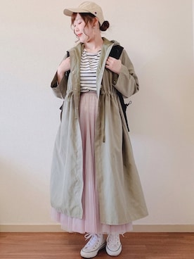 「rps（アールピーエス）のアイテム（ジャケット/アウター）」を使った、こながたさん（レディース・158cm）の冬コーディネート