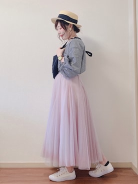 「MEI（メイ）のアイテム（バッグ）」を使った、こながたさん（レディース・158cm）の春コーディネート