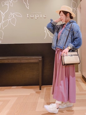 「ワンピース×レギンス」｜こながたさん（レディース・158cm）の春コーディネート