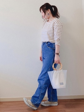 「Ober Tashe（オーバータッシェ）のアイテム」を使った、こながたさん（レディース・158cm）の春コーディネート