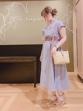 「コルクヒール」｜こながたさん（レディース・158cm）の春コーディネート