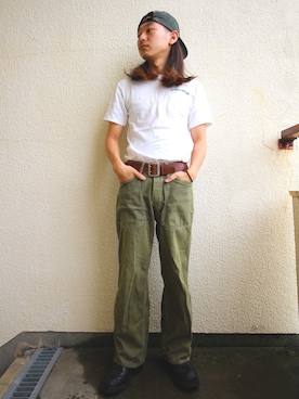 「CUSHMAN（クッシュマン）のアイテム（パンツ）」を使った、Issei Suzuki さん（メンズ・168cm）の夏コーディネート