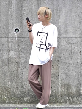 「superNova.（スーパーノヴァ）のアイテム（パンツ）」を使った、kEigoさん（メンズ・169cm）の春コーディネート