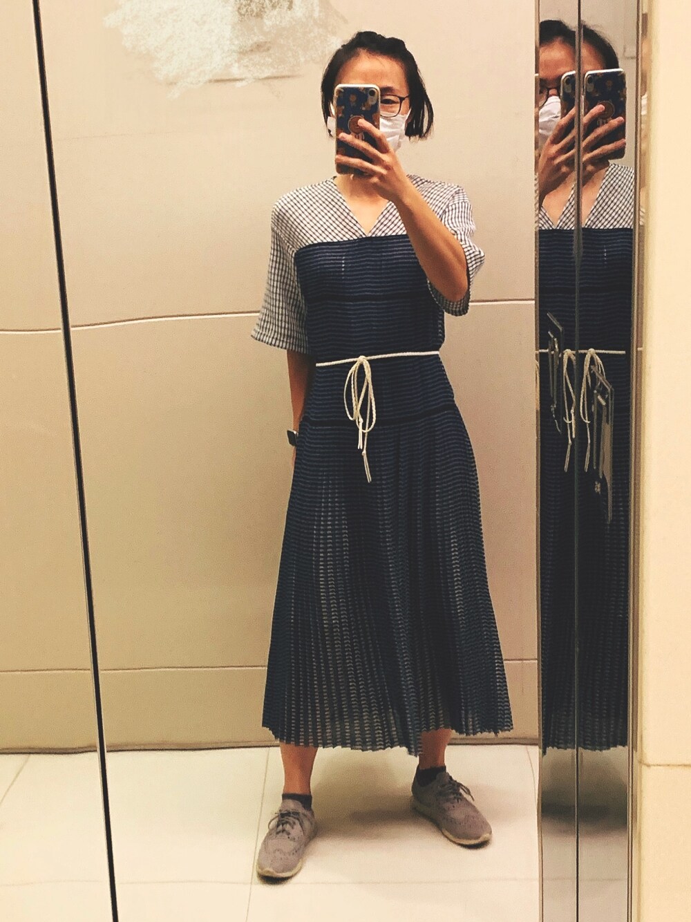 「Office casual、initial、COLE HAAN、顯瘦腿」｜「COLE HAANのアイテム（シューズ、グレー系）」を使った、Kwan🤪さん（レディース・155cm）の夏コーディネートの1枚目の写真