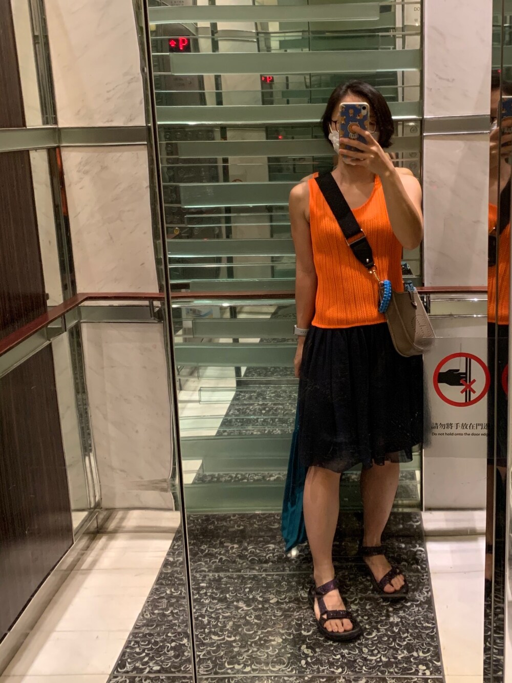 「HEA、hot、summer」｜「LANVIN en Bleuのアイテム（スカート、ブルー系）」を使った、Kwan🤪さん（レディース・155cm）の夏コーディネートの1枚目の写真