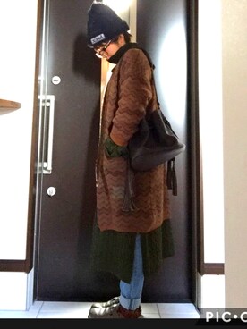 「MERLOT（メルロー）のアイテム（その他アウター）」を使った、のれる⭐️さん（レディース・152cm）の冬コーディネート