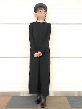 「Te chichi（テチチ）のアイテム（ハンチング/ベレー帽）」を使った、Wendyさん（レディース・162cm）の秋コーディネート