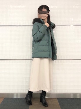 「Te chichi（テチチ）のアイテム（ダウンジャケット/コート）」を使った、Wendyさん（レディース・162cm）の冬コーディネート