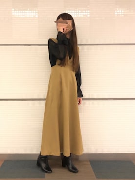 「Te chichi（テチチ）のアイテム（シャツワンピース）」を使った、Wendyさん（レディース・162cm）の冬コーディネート