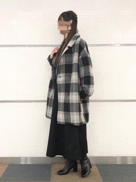 「Te chichi（テチチ）のアイテム（シャツワンピース）」を使った、Wendyさん（レディース・162cm）の冬コーディネート